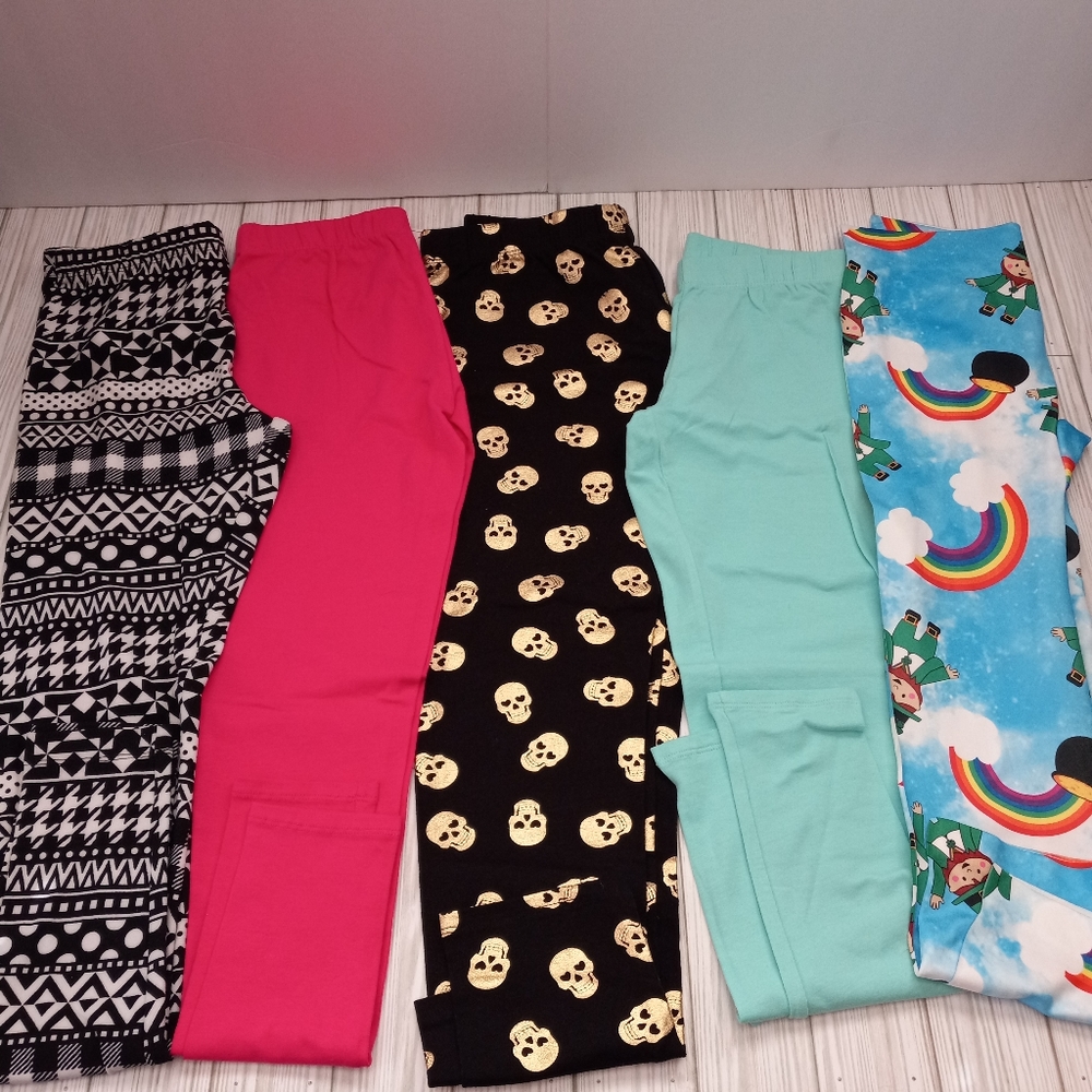 NOBO Junior's Small Leggings 5 Pair Bundle